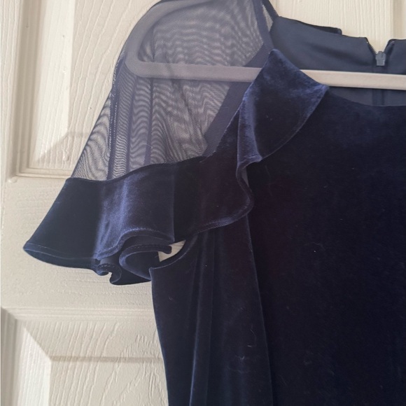 NWT Eliza J Ruffle Sleeve Velvet Cocktail Dress - Picture 7 of 14